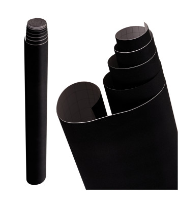 Aksominė juoda dekoratyvinė plėvelė CARBON 1,35x15m