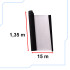 Aksominė juoda dekoratyvinė plėvelė CARBON 1,35x15m
