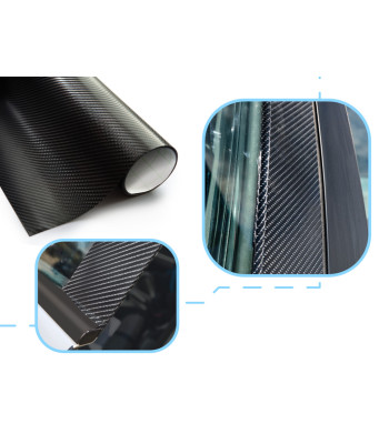 Juoda 4D CARBON termoplastinė lipni plėvelė 1,52x30m