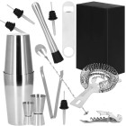 Barmeno rinkinys shakeris Tin Tin Springos KI0016 14 vnt. sidabrinis