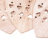 Mediniai ornamentai širdies formos (6 vnt.)
