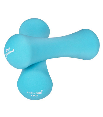 Neopreno hanteliai Springos FA1038 2x1 kg