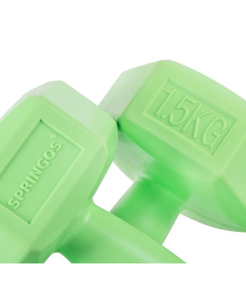 Hex Hantelės Springos FA1031 2 x 1.5 kg
