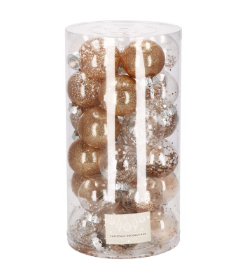 Kalėdiniai burbulai Springos CA0884 6 cm 30 vnt.