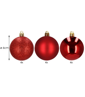 Kalėdiniai burbulai Springos CA0001 6cm 12vnt