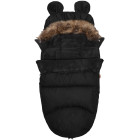 Springos 4-in-1 Vežimėlio Miegmaišis su Kailiniu Apykakle SB0046, 96 cm, Juodas