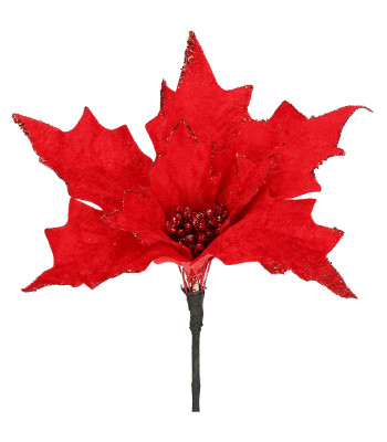 Kalėdų papuošalas - poinsettia Springos CA0721