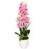Dirbtinė orchidėja žaliai balta rožinė