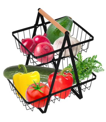 Springos® dviejų lygių vaisių ir daržovių padėklas