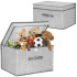 Sulankstomas žaislų konteineris Springos HA0163 25x40x30 cm pilkas