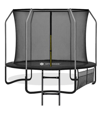 Trampolinas su apsauginiu tinklu ir žiedu