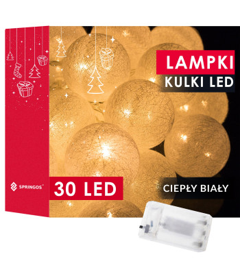 LED girlianda su baltais burbuliukais