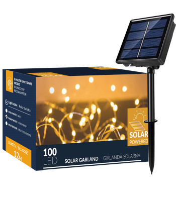 Saulės energija maitinamos LED girliandos