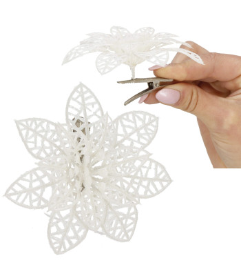 Kalėdinė dekoracija "Poinsettia" Springos CA0723 11x11 cm