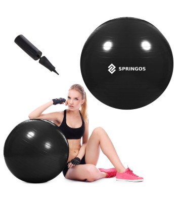 Springos Fitneso Kamuolys FB0014 65 cm su Pompa