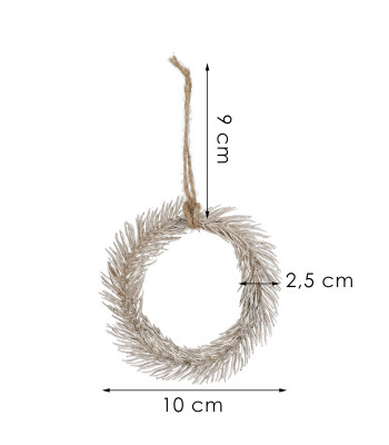 Kalėdinės eglutės dekoracija mini vainikas Springos CA1209, 10 cm