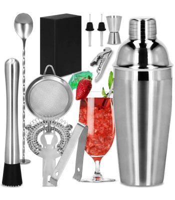 Barmeno rinkinys Shaker stovas Springos KI0010 11 vnt. sidabrinė