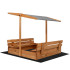 Smėlio dėžė Springos SBX120RSET 120x120cm