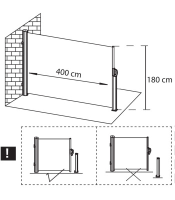 Šoninis tentas Springos AW0007 400 X 180 CM