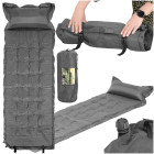 Savipildanti turistinė kilimėlė Springos PM053 193 cm su pagalvėle ir dėklu, pilka