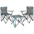 Kempingo baldų komplektas su stalu ir 2 kėdėmis