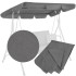Sodo sūpynių stogelis Springos GS1006 165x110 cm pilkas
