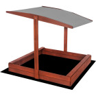 Smėlio dėžė su suolais ir stogu Springos SBP140RSET02 140x140 cm