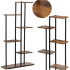 Metalinis gėlių stovas Springos GA0211 113 cm su 6 lentynomis, lofto stiliaus, daugiaaukštis, modernus
