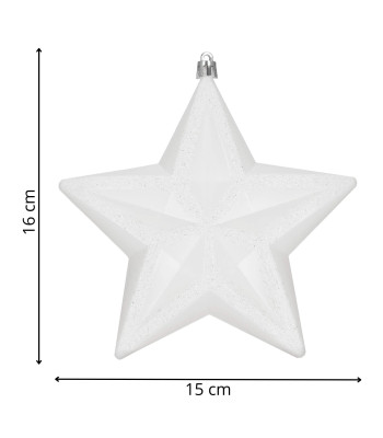 Kalėdinis dekoratyvinis žvaigždės formos papuošimas, Springos CA1382, 15 cm