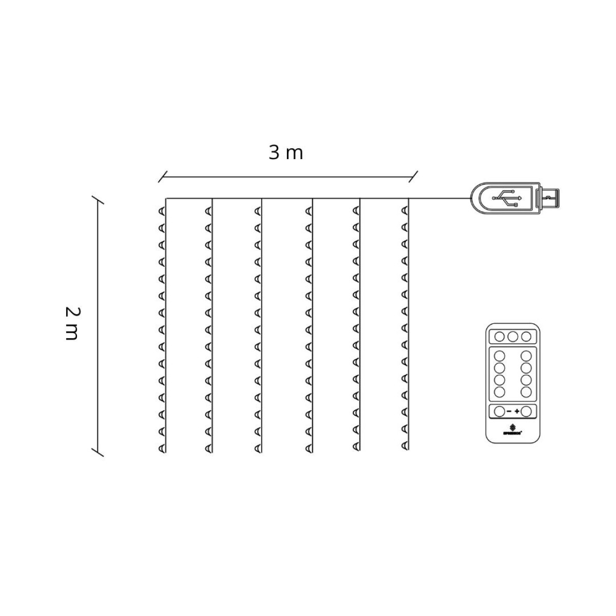 Kalėdinės girliandos Springos 200 LED CL4097