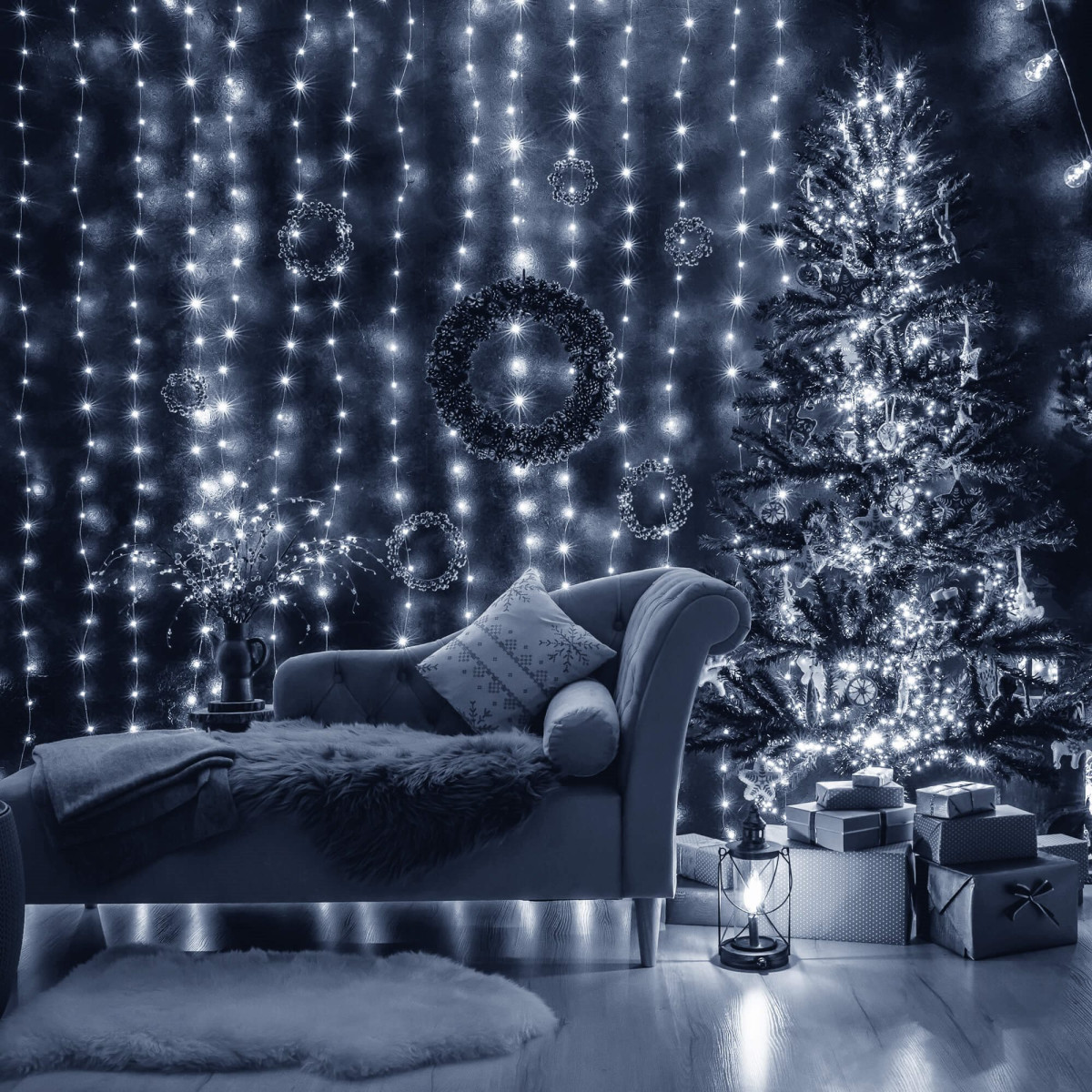 Springos užuolaida 300 LED žiburių CL4104