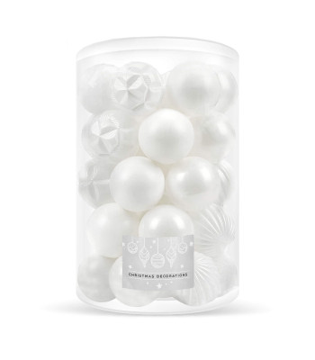 Kalėdinių eglučių papuošimų rinkinys Springos CA0878, 8 cm, 30 vnt.