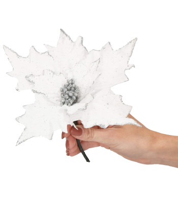 Kalėdinė dekoracija - puansetijos žiedas Springos CA0720, 26 cm