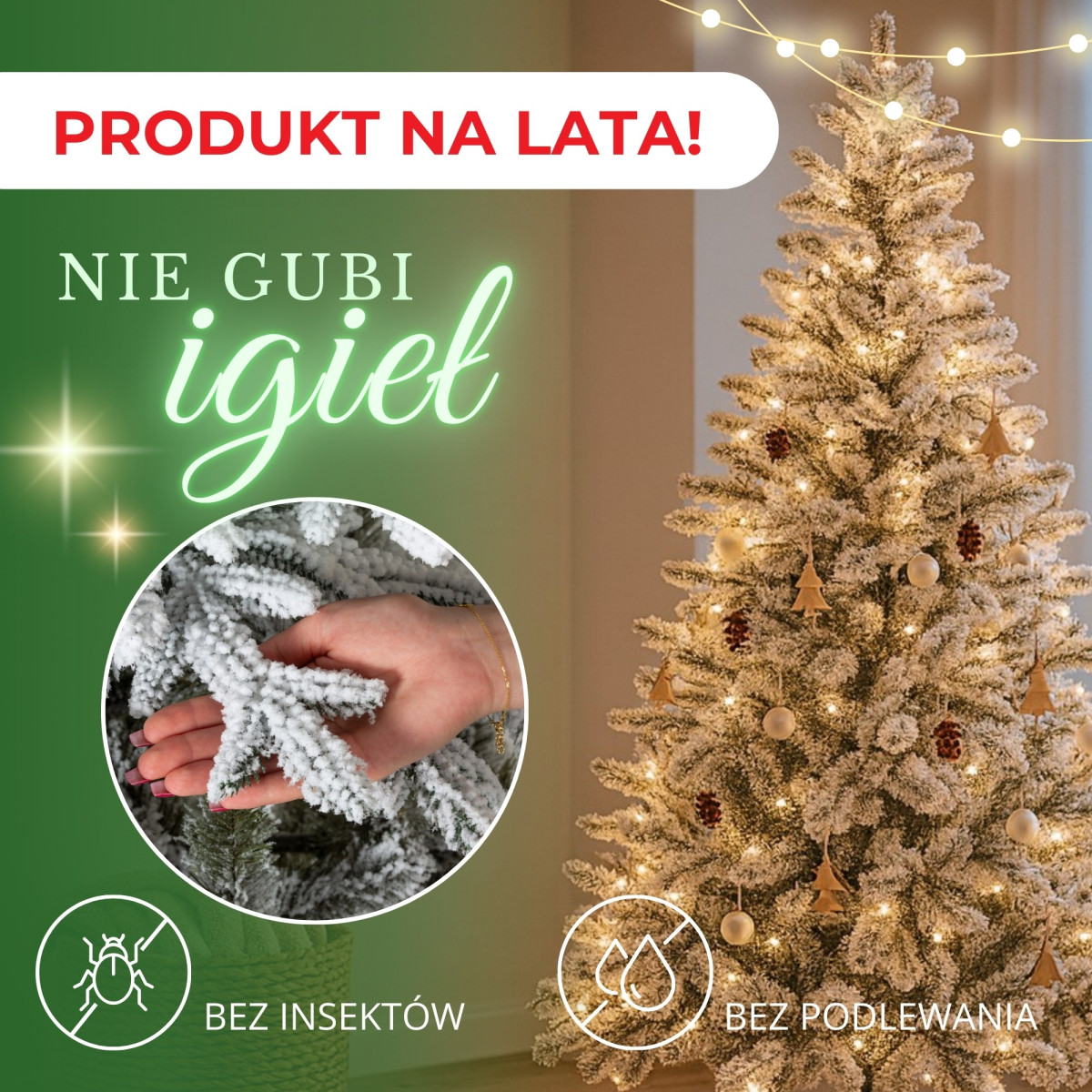 Dirbtinis eglė Springos CT0224, KALNŲ EGLE LUX 180 CM