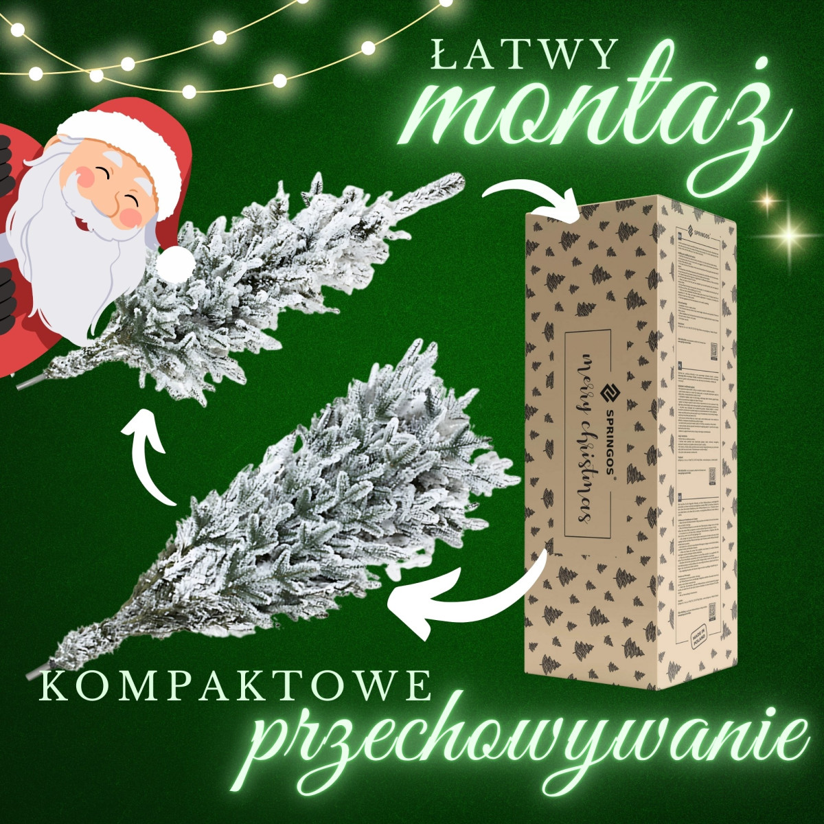 Dirbtinis eglė Springos CT0224, KALNŲ EGLE LUX 180 CM