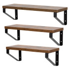 Sieninių lentynų komplektas 3 vnt. 30/35/40x12x9 cm HF0049