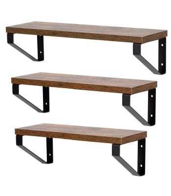 Sieninių lentynų komplektas 3 vnt. 30/35/40x12x9 cm HF0049