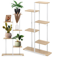 Metalo gėlių vazonas baltas 60x20x113 cm GA0212