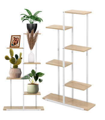 Metalo gėlių vazonas baltas 60x20x113 cm GA0212