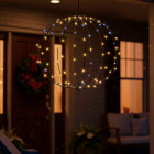 LED šviesos kamuolys 112 LED šilta balta Springos CL1235