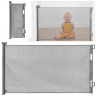 Saugos barjeras laiptams 80 cm, durų užuolaidos, apsauginės, pilkos spalvos