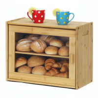 Dviejų lygių bambukinė duonos dėžė