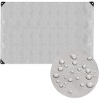 Sodo brezentas 6x8 m 260g/m² sutvirtinta apsauginė plėvelė automobiliui, pilka