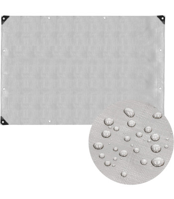 Sodo brezentas 6x8 m 260g/m² sutvirtinta apsauginė plėvelė automobiliui, pilka