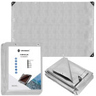 Sodo brezentas 5x4 m 130 g/m² sutvirtinta apsauginė plėvelė automobiliui, pilka