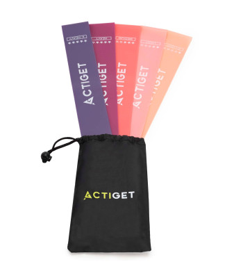 Pasipriešinimo gumelių rinkinys mankštai, 5 vnt. ACT0105