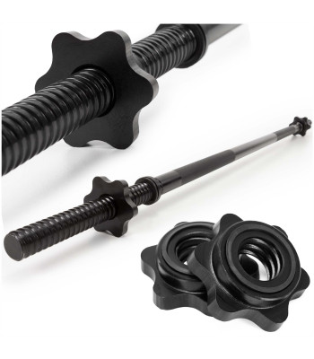 Tiesus štangos grifas 120 cm su srieginėmis veržlėmis, ACTIGET ACT0010, iki 140 kg, juodas