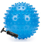 Reabilitacinis masažo kamuolys su sensoriniu siurbliu, 20 cm, mėlynas