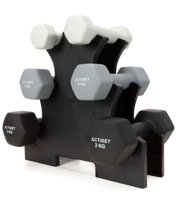 Hanteliai su stovu