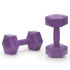 2x2 kg šešiabriaunės hantelės fitneso pratimams, 2 vnt. komplektas, violetinės
